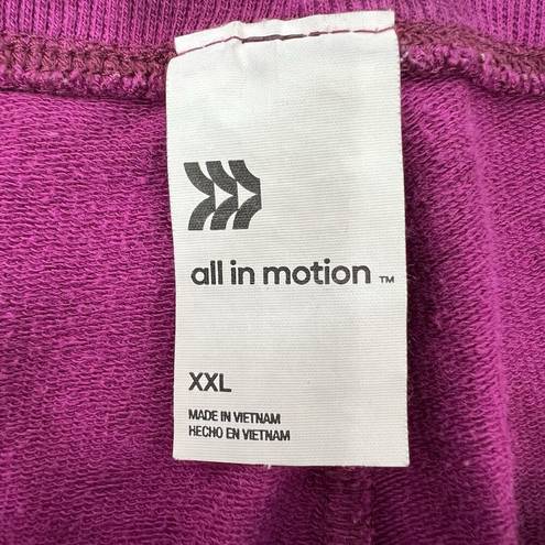 All In Motion  Size XXL High Rise Waist Ribbed Jogger Pants Womens Purple Tie-Dye