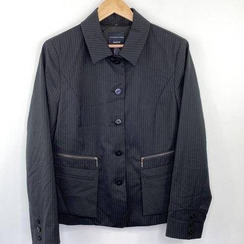 Doncaster  Wool Blend Black Button Down Blazer 14