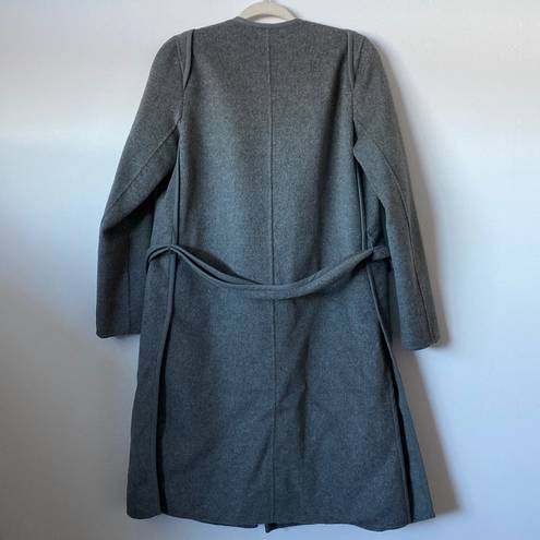 Vince  Grey Wool Belted Wrap Coat Size: XS