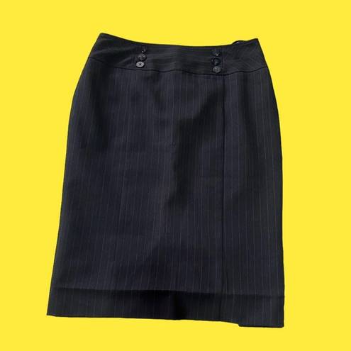 Striped work skirt, black pencil skirt, a line skirt, office skirt, skirt suit Size 6