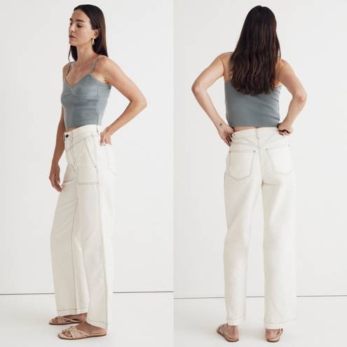 Madewell NWT  Perfect Fit Wide-Leg Utility Pants in Garment-Dyed Canvas sz 31