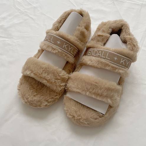 Kendall + Kylie Women's Shane Faux Fur Two Band Slippers