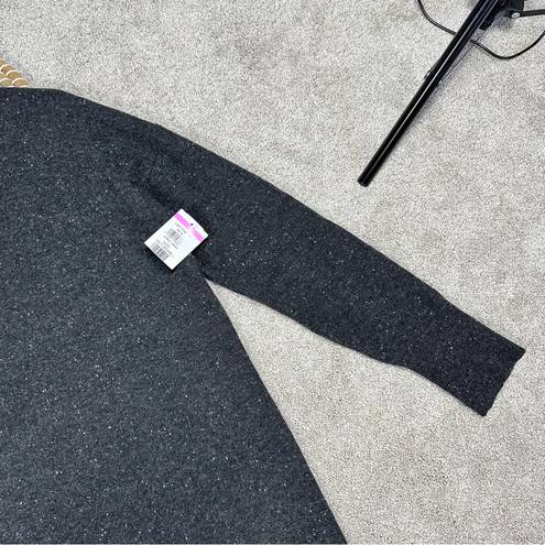 Everlane  The Cashmere Turtleneck Mini Sweater Dress Dark in Gray Donegal Size L