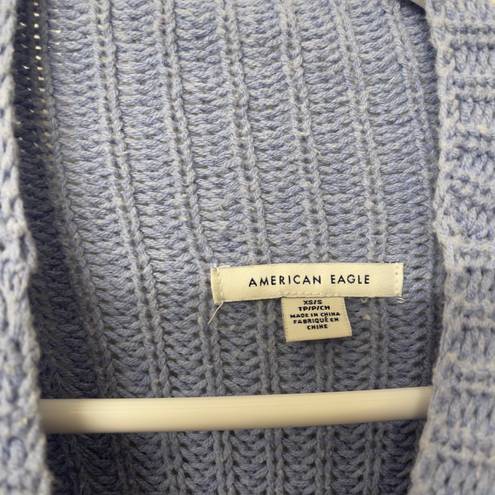 American Eagle Outfitters Blue Mock Neck Sweater