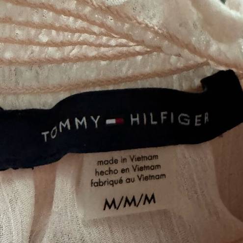 Tommy Hilfiger  Short Sleeve Chiffon Ruffle Blouse Womens Size Medium M Softcore