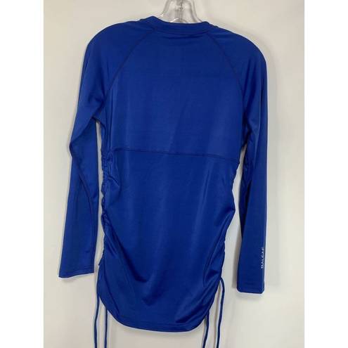 Baleaf  Women's Rash Giard Zip Ruched Side Drawstring Blue Size M