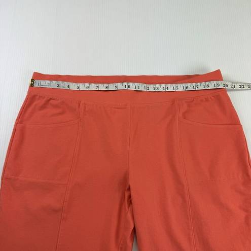 Krass&co D& Active Orange Capri Pants Pull On Pockets Stretch Knee Area Size 1XP