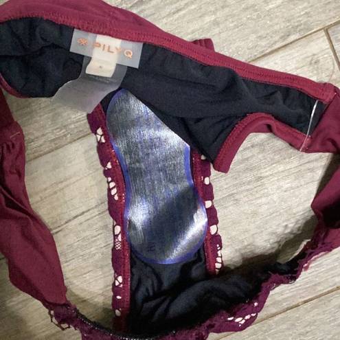 PilyQ New.  Vino lace fanned bikini Bottom.  Small. Retails $89