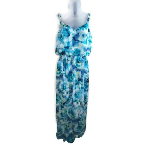 Emma & Michele  Blues Tie Dye Sleeveless Maxi S