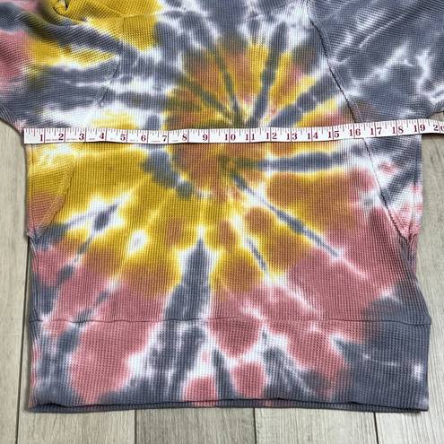 Pilcro  Anthropologie Angie Thermal Cowl Neck Pullover Tie Dye Size Medium