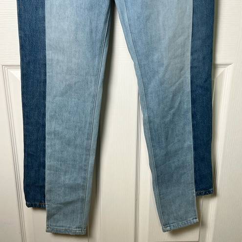 Good American  Good Boy Two Tone High-Rise Straight Boyfriend Jeans 4 / 27