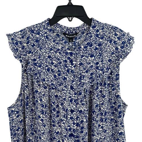Daisy Whistles Twin  Print Blouse Blue Size US 14 New