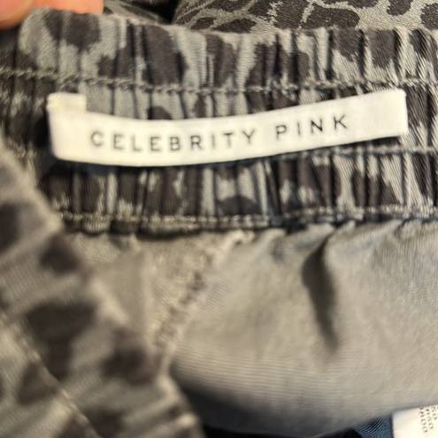 Celebrity Pink  Curvy Joggers - Grey & Black Cheetah Print - Size Small