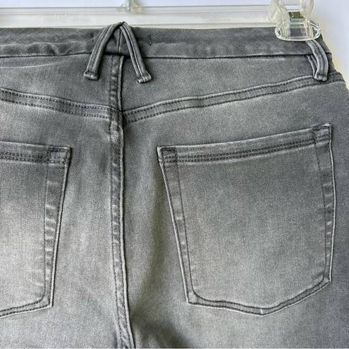 Good American  Good Legs Crop, distressed  stretch grey denim size 12/31