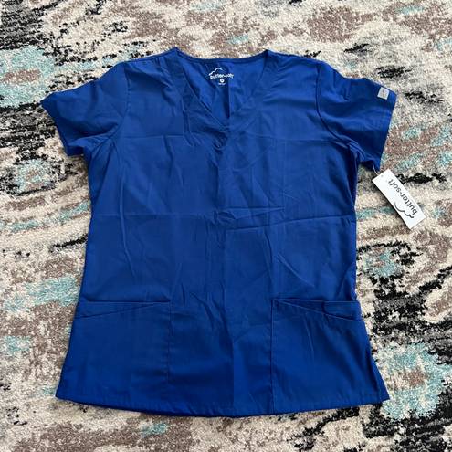 Butter Soft Core Women’s 4-Pocket Rounded V-Neck Scrub Top - Galaxy Blue