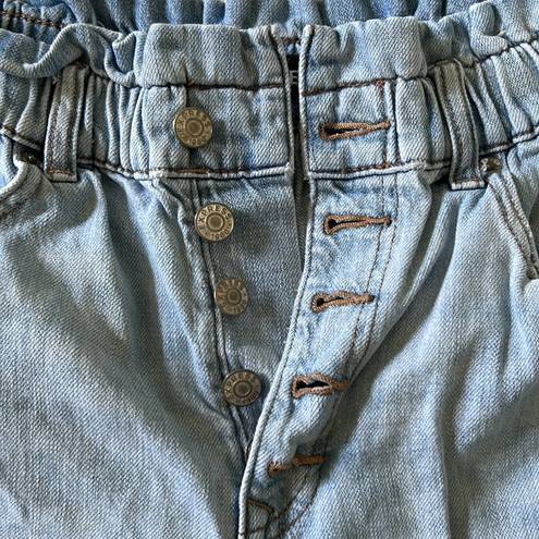 EXPRESS  Paperbag Waist Light Blue Denim Shorts