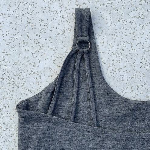 Chaser Gray  Strappy Scoop Neck Sports Bra