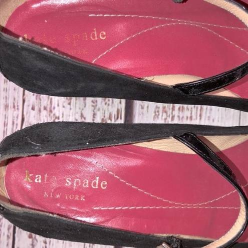 Kate Spade  black suede kitten heels size 6