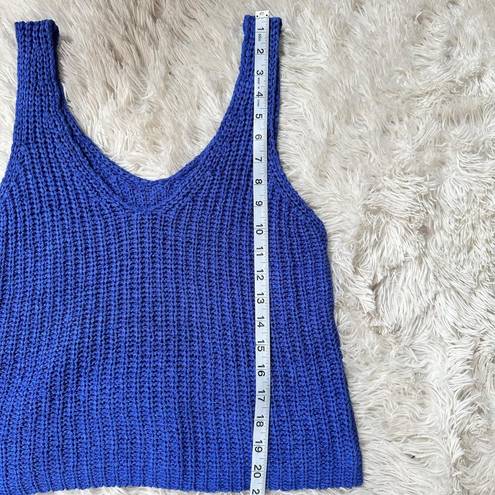 The Moon NWOT Over Madison Blue Knit Tank Sz Medium (LIST)