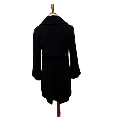 Tahari  Pea Coat Wool Cashmere Blend Black Size 2