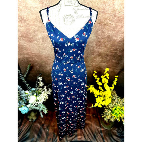 Nine Britton  Willow Brushed Knit Maxi Dress - Navy Floral - size L