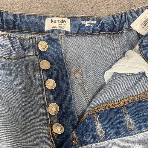 Kensie Jeans Vintage Luxe The High Rise Barrel Button Fly Jeans Size 8/29 NWOT