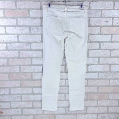 Paige  Skyline Skinny Ankle Peg Jeans in Optic White Size 27