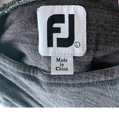 FootJoy  Hoodie Two Tone Gray Hooded Pullover Activewear Top ~ Women's Size LARGE