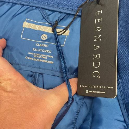 Bernardo  EcoPlume Packable Water-resistant Puffer Coa MARINA BLUE sz 2xl (c3)