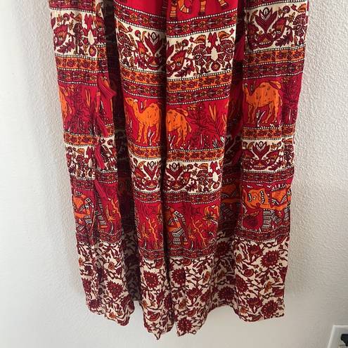 Raga  Boho Split Wide Leg Boho Elephant Camel Pants Festival Medium