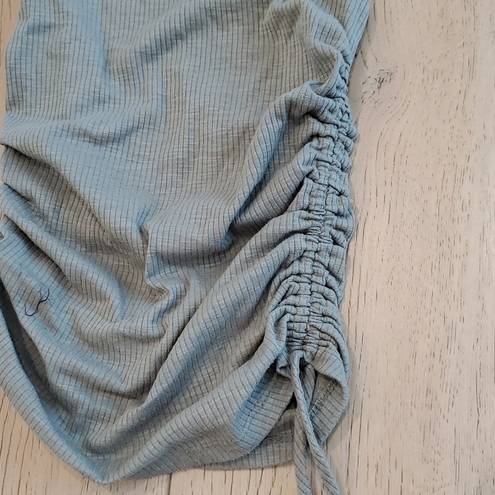 AQUA NWOT!  Ribbed Side Tie Tank Top