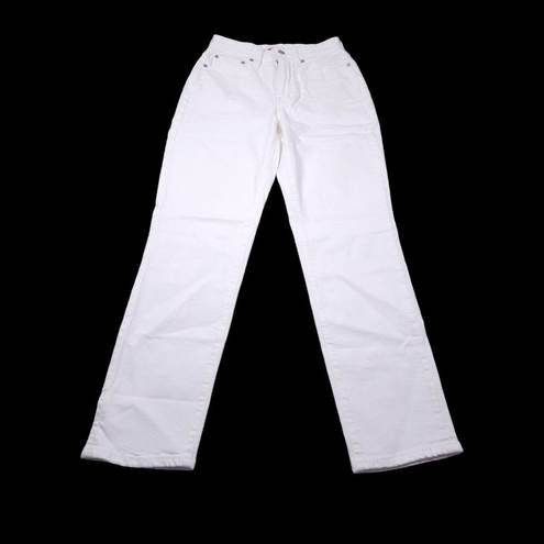 Madewell READ  Curvy Perfect Vintage Jeans High Rise Tapered Tile White Size 25