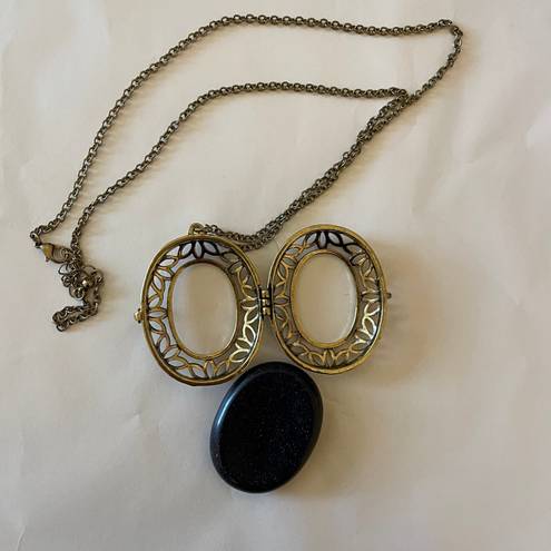 Earthbound Worry Stone Locket Necklace