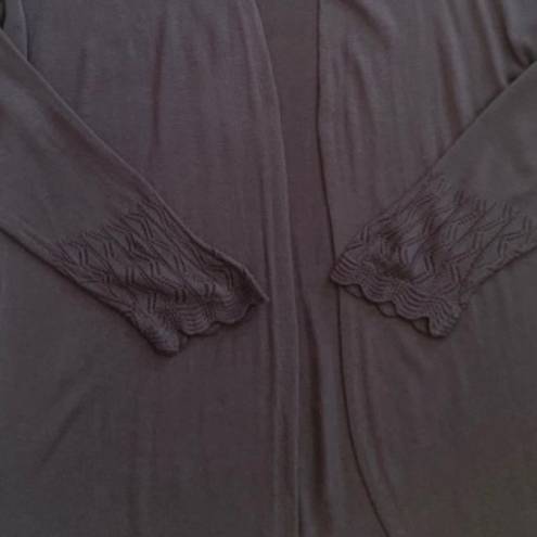 The Loft  Outlet Cardigan Sweater Gray Purple Long Sleeve Open Front Size XXL NEW