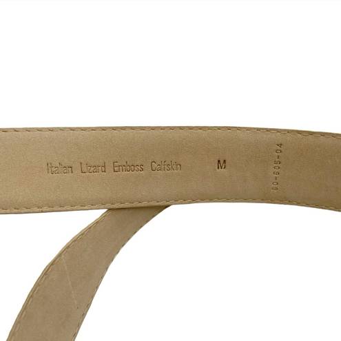 Krass&co Arden Leather  Italian Lizard Embossed Belt