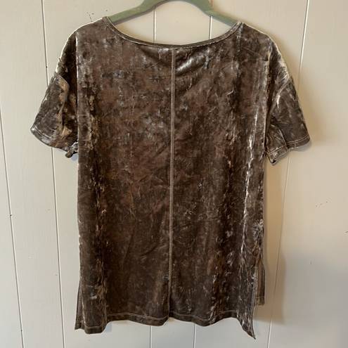 Rebecca Minkoff  Grey Velvet Tee Size Small