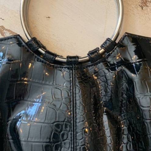 Chateau  Black Animal Patent Leather Purse