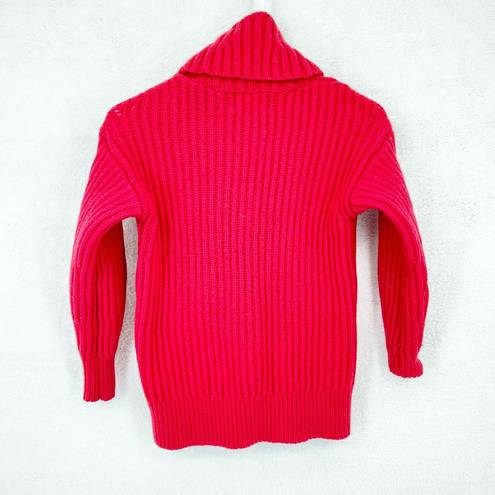 Everlane  Women's Red 100% Wool Knit Ribbed Turtleneck Sweater Size XS