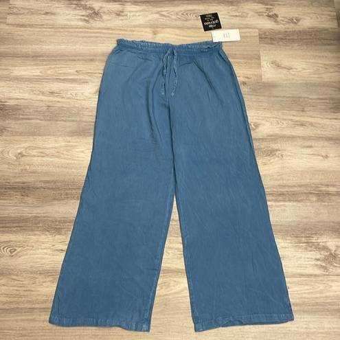 Mlle Gabrielle NWT  Light Blue Elastic Drawstring Waist Pull On Pants Size XL