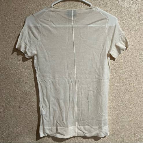 Jason Wu GREY  cream lightweight wool short sleeve tee shirt XS