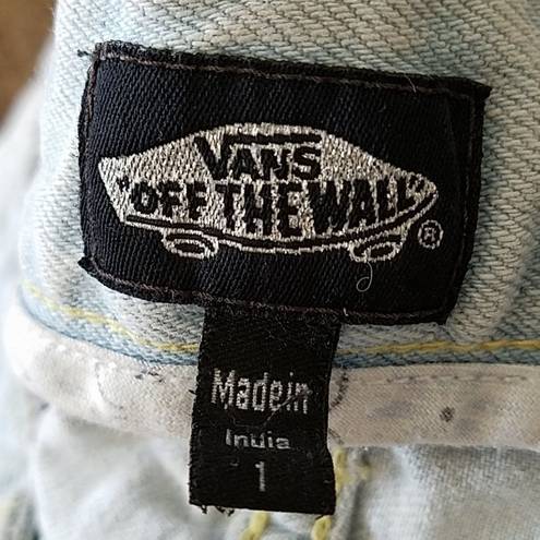 Vans  Off The Wall Distressed Pale Blue Jean's Size 1