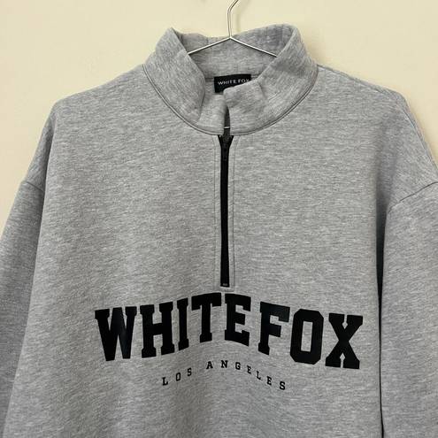 White Fox Boutique White Fox High Standard Zip Front Sweater Grey Marle Size M / L