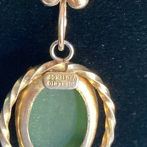 GF Jade pendant necklace marked 1/20 12K  SORRENTO