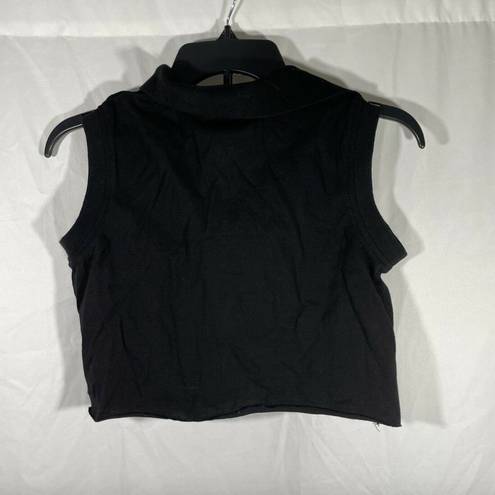 SEEK the Label NWT  Black Polo Sleeveless Crop Top