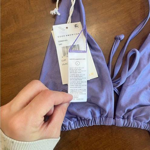 Good American  Lilac Triangle Halter Swim Top Size 2 / M