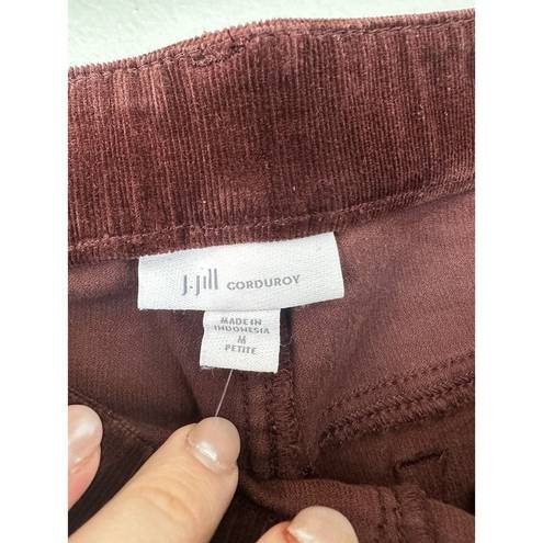 J.Jill  Corduroy Jeans Pants Sz Petite M Straight Leg Brown 5 Pocket New​