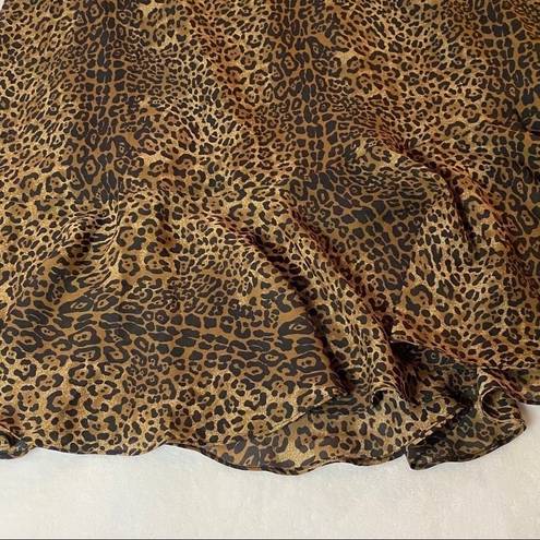 Coldwater Creek Leopard Print Lined A-line Skirt Size Medium