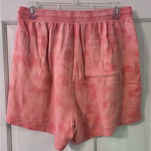 Old Navy Women’s Coral Tie-Dye Drawstring Sweat Shorts