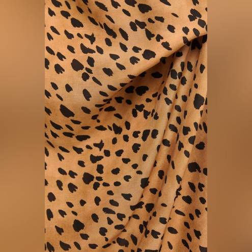 Vix Paula Hermanny NWOT  wrap-effect leopard-print voile mini dress size L