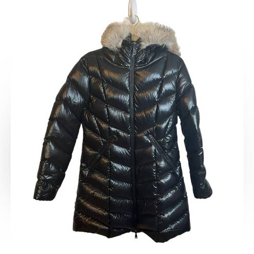 Moncler  FULMARUS BLUE FROST FOX PUFFER COAT